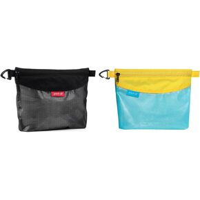حزمة كل حزمة | 1 Zipper Pouch (S ، Black) و 1 Zipper Pouch (S ، Blue)