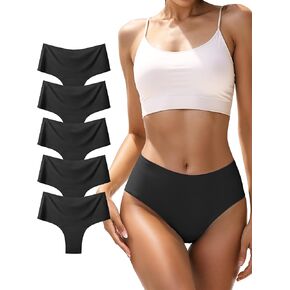 Incontinence Underwear for Women High Waisted Period Panties Heavy Flow Seamless Leakproof Underwear 5 Pack
