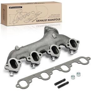 A-Premium Left Side Exhaust Manifold Kit W/Gasket, Studs & Nuts [7.5L] Compatible with Ford F-250 F-350 1983-1988, F-Super Duty, E-250 Econoline, E-250 E-350 Econoline Club Wagon, E-350 Econoline