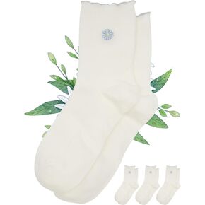 Size 7~11 Embroidered Ruffle Women's Fun Socks Breathable and Soft Cotton Women's Socks