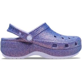 Crocs Classic Platform Glitter Clog ، Purple Moon ، 9