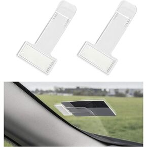 4 PCS Car Windshield حامل تذكرة وقوف السيارات ، مقطع حامل تذكرة للسيارات الشفافة مع شريط لاصق ، مقطع فاتورة للسيارات للسيارات ، ملحقات السيارات العالمية