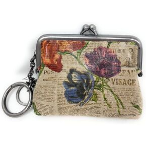 Patricia Nash Leather Borse Coin Purse, Parisian Newspaper