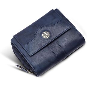 Wallet for Women - Genuine Leather Ladies Wallet - 14 Card Slots - RFID Protection - 3 ID Card Slots - Women's Wallet -Daily Use, Women Money Purse - Blazing Brown
