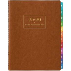 2024 Weekly Appointment Book & Planner - Large 2024 Daily Hourly Planner, January 2024 - December 2024, 8.5" x 11", 2024 Appointment Book with 15-Minute Interval + Thick Paper + Pocket - Brown in Kuwait