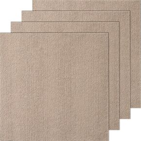 VEVOR Carpet Tiles Peel and Stick, 18" x 18" Self Adhesive Carpet Floor Tile, Soft Padded Carpet Tiles, Easy Install, for Bedroom Living Room Indoor Outdoor (10 Tiles, Dark Brown),(22.5 sqft/Box)