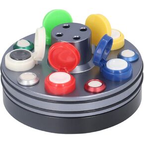 Yosoo Watch Oiler Kit, Watch Repair Oil Cups Oil Cups Cup Tools Dish Set Repair Tray Stand Holder Watch Oiler Dish Five Oil Dip Cup Metal Turntable Watch Repair Tool
