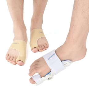 Upgraded Bunion Pad for Women & Men, Bunion Corrector Relief Sleeves, Adjustable pad Bunion Pads Day Night Support with Toe Separator for Bending Toe, Overlapping Toe, Turf Toe (2 Pairs)