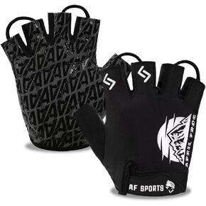 Bike Cycling Sports Gloves: Half Finger Bicycle Gloves for Men Women with 5MM Gel Pad - Anti-Slip Exercise Workout Gloves for Gym Motorcycle