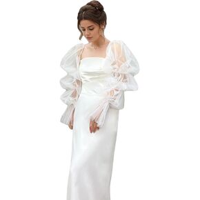Detachable Long Tulle Sleeves for Women Wedding