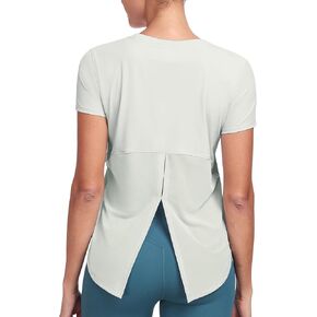 icyzone Workout T-Shirts for Women, Short Sleeve Exercise Running Shirts, Fitness Athletic Yoga Tee Tops Loose Fit