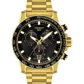 Tissot Mens SuperSport Chrono 316L مقصورة من الفولاذ المقاوم للصدأ مع ساعات كوارتز PVD الذهب الأصفر ، الرمادي ، الفولاذ المقاوم للصدأ ، 22 (T1256173305101)