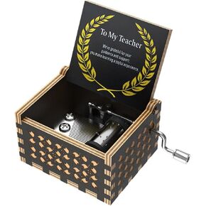 Teacher Appreciation Gift Music Box - Wood Mini Box Play You are My Sunshine Gift for Teacher, Christmas, Teacher's Day Home Decor