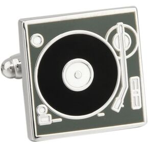 DJ Stereo Vinyl Retro LP Record Player Cufflinks