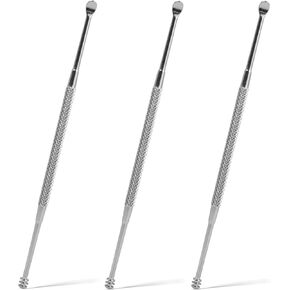 3PCS Stainless Steel Earwax Remover Spoon, Ear Pick Scraper Cleaner Tool