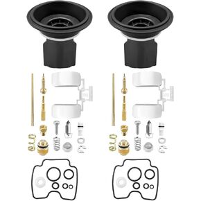 Carburetor Repair Kit Fit for Yamaha XVS1100 / V-Star XVS 1100 / XVS 1100 Drag Star 1999 2000 2001 2002 2003 2004 2005 2006 2007, with Diaphragm