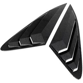 2PCS Rear Side Window Louvers Compatible with KIA K5 2021 2022 Racing Style Air Vent Scoop Shades Cover Blinds (Carbon Fiber Style)