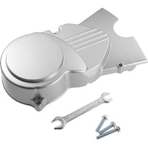 X AutoHaux 1 Set Left Engine Stator Cover for 50cc 70cc 90cc 110cc 125cc Dirt Bike Atv Quad Bike Silver Tone Engine Cover Protection