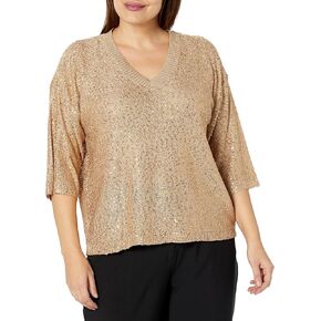 Calvin Klein Women's Sportswear Sweater,Luggage,1X