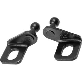 1 Pair 10mm Car Ball Studs Mounting Brackets Black for Gas Struts Shocks 42x35x21mm Replacement