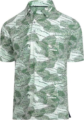 Damipow Mens Golf Shirts Dry Fit Polo Shirts Moisture Wicking Short Sleeve Hawaiian Polo Shirt in Kuwait