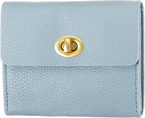 PATIKIL Small Leather Wallets for Women with Metal Buckle, Stylish Card Holder Wallet Card Case Coin Purse for Cash Business Men and Women, Red in Saudi Arabia
