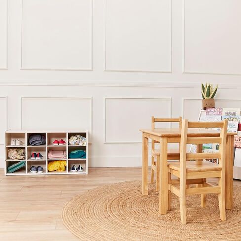 ECR4Kids Streamline 12 Cubby Tray Storage Cabinet, 3x4, Classroom Furniture, Natural in Kuwait