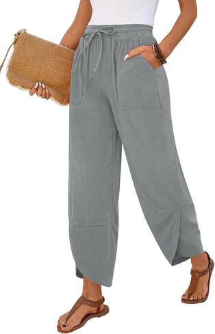 Anymiss Womens Baggy Corduroy Pants غير رسمية مرنة بالصراحة الحريم M-3XL in Kuwait
