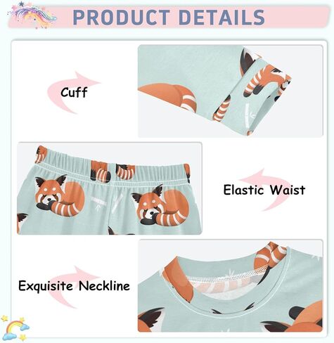 Pajama Sets Long Sleeve Top with Pants Cotton Soft Sleepwear 2 Piece Pjs Set in Kuwait