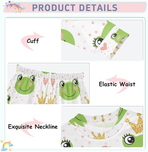 Pajama Sets Long Sleeve Top with Pants Cotton Soft Sleepwear 2 Piece Pjs Set in Kuwait