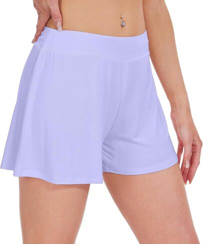 Wiwi Viscose من شورت الخيزران Pajama للنساء لينة ناعمة ناعم عريض الساق صالة PJ S-XXL in Kuwait