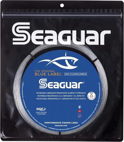 Seaguar Blue Label Big Game 100% Fluorocarbon Fishing Line, 130lb Break Strength, 110yds, Clear - 130FC110 in Saudi Arabia