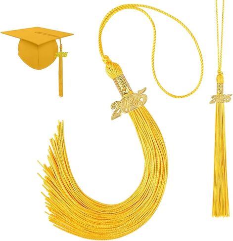 2025 Graduation Tassel Graduation Cap Tassel with 2025 Year Gold Charms for Graduate Hat Ceremonies Accessories (Gold) in Kuwait