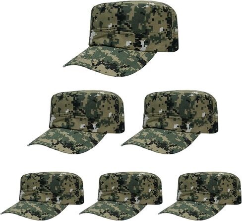 6 Pcs Kids Birthday Party Hat,Cadet Army Military Decorations Cap,Gift Soldier Retired,Bulk Helmet Camo Costume Favors in Saudi Arabia