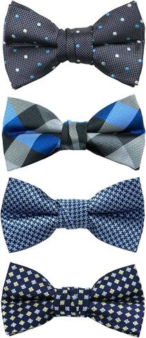 Spring Notion 4-Piece Boy's Woven Pre-tied Bow Ties Adjustable Set of 4 in Saudi Arabia