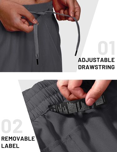 MIER Running Gym Shorts for Men 5 Inch Quick Dry Athletic Workout Shorts with Zipper Pockets, Elastic Waist, No Liner in Saudi Arabia