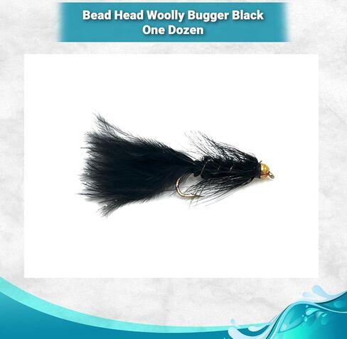 ذباب صيد من Wooly Bugger Fly for Trout and Other من الأسماك في المياه العذبة - دستة من الذباب الرطبة في أنماط مختلفة - متعددة الألوان مقاسات عديدة in Saudi Arabia