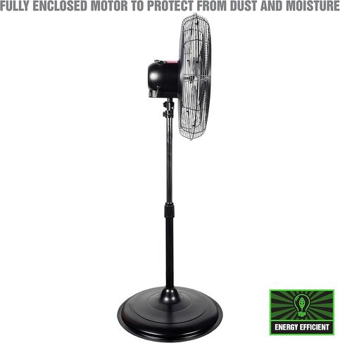 OEMTOOLS OEM24885 30" Oscillating Pedestal Fan, Commercial Fan For Worksites, Industrial Fans, High Velocity Shop Fan, Pedestal Fan, Oscillating Fan On Stand, Warehouse, Garage, or Gym Fan, 30 Inch in Saudi Arabia
