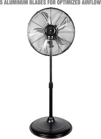 OEMTOOLS OEM24885 30" Oscillating Pedestal Fan, Commercial Fan For Worksites, Industrial Fans, High Velocity Shop Fan, Pedestal Fan, Oscillating Fan On Stand, Warehouse, Garage, or Gym Fan, 30 Inch in Saudi Arabia