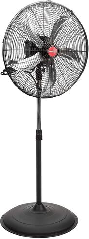 OEMTOOLS OEM24885 30" Oscillating Pedestal Fan, Commercial Fan For Worksites, Industrial Fans, High Velocity Shop Fan, Pedestal Fan, Oscillating Fan On Stand, Warehouse, Garage, or Gym Fan, 30 Inch in Saudi Arabia