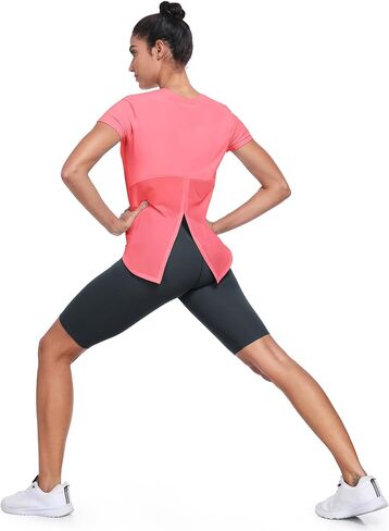 قمصان تجريب الجليدية للنساء ، وقمصان قصيرة للأكمام ، وقمصان للياقة البدنية لليوغا تي شيرت فضفاضة in Kuwait