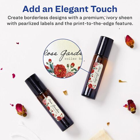 ملصقات مستطيلة عاجية لؤلؤية من Avery مع تقنية التغذية المؤكدة، طباعة على الحافة، 2/3 بوصة × 1-3/4 بوصة، 4,400 ملصق عاجي لؤلؤي، ملصقات قابلة للطباعة بالليزر/نفث الحبر in Kuwait