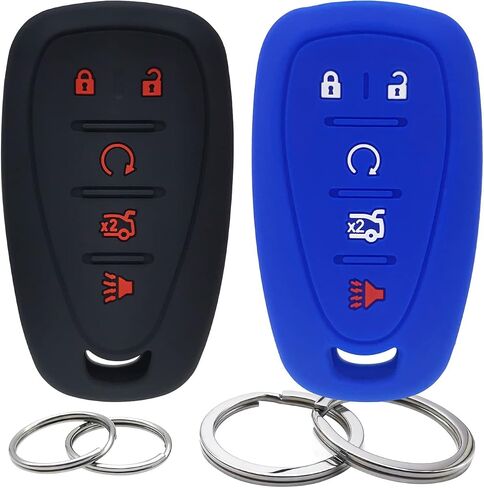 GFDESign 2 PCS SILICONE 5 BUTTONS KEY FOB COVER CASE REMOTE PROTECTORTINGENTING ANDECTION TILLAW in Kuwait