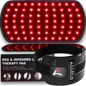 Red Light Therapy for Body Pain, 3 in 1 LED Beads Infrared Light Therapy Belt 660nm Red Light &850nm Near Infrared Light Therapy Timer Remote Control, Home Red Light Therapy Gift for Women Men