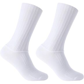 Mens &Womens Aero Cycling Compression Socks With Anti slip Silicone Breathable Mesh Socks One Sizes (Three-dimensional, polyester 1)