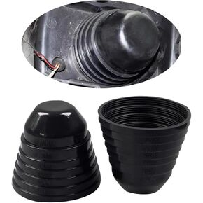 غطاء غبار ضوء LED ، 2 كمبيوترا سوداء غطاء غبار الأمامي 2.75 بوصة -3.93 بوصة حجم قابل للتعديل للسيارات سيارات الدفع الرباعي ، أغطية المصابيح الأمامية للشاحنات