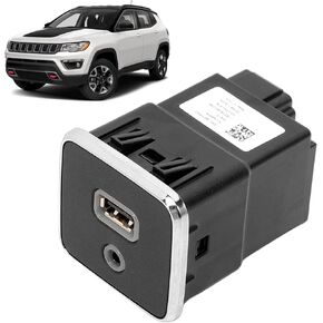 مقبس شحن UUX AUX AUX متوافق مع CHEROKEE COMPASS 2017-2021 استبدال 53224228 5XG28DX9AD 53223309 60927870 5XG28DX8AA 5XG28DX9AA 5XG28DX9AB 5XG28DX9AC9AC