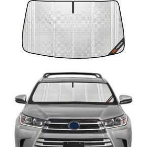Windshield Sun Shade for Toyota Highlander 2020-2025. Reflective Aluminum Film Front Window Sunshade - BLAZBLOCK
