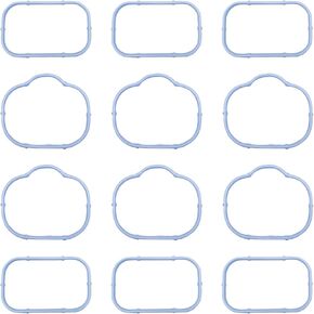 12Pack Engine Seal Ring Gasket, Intake Manifold Upper Lower Rubber Gasket Kit, Compatible with Dodge Chrysler Challenger Durango Jeep Grand Cherokee VW Routan 3.2 3.6L Replaces OE#5184331AC 5184562AC