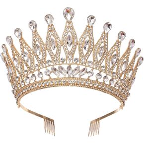 Tiaras and Crowns for Women,Wedding Tiara for Bride,Rhinestone Queen Crown,Crystal Costume Hair Accessories for Birthday Prom Crown with Combs(SilverAB) in Saudi Arabia